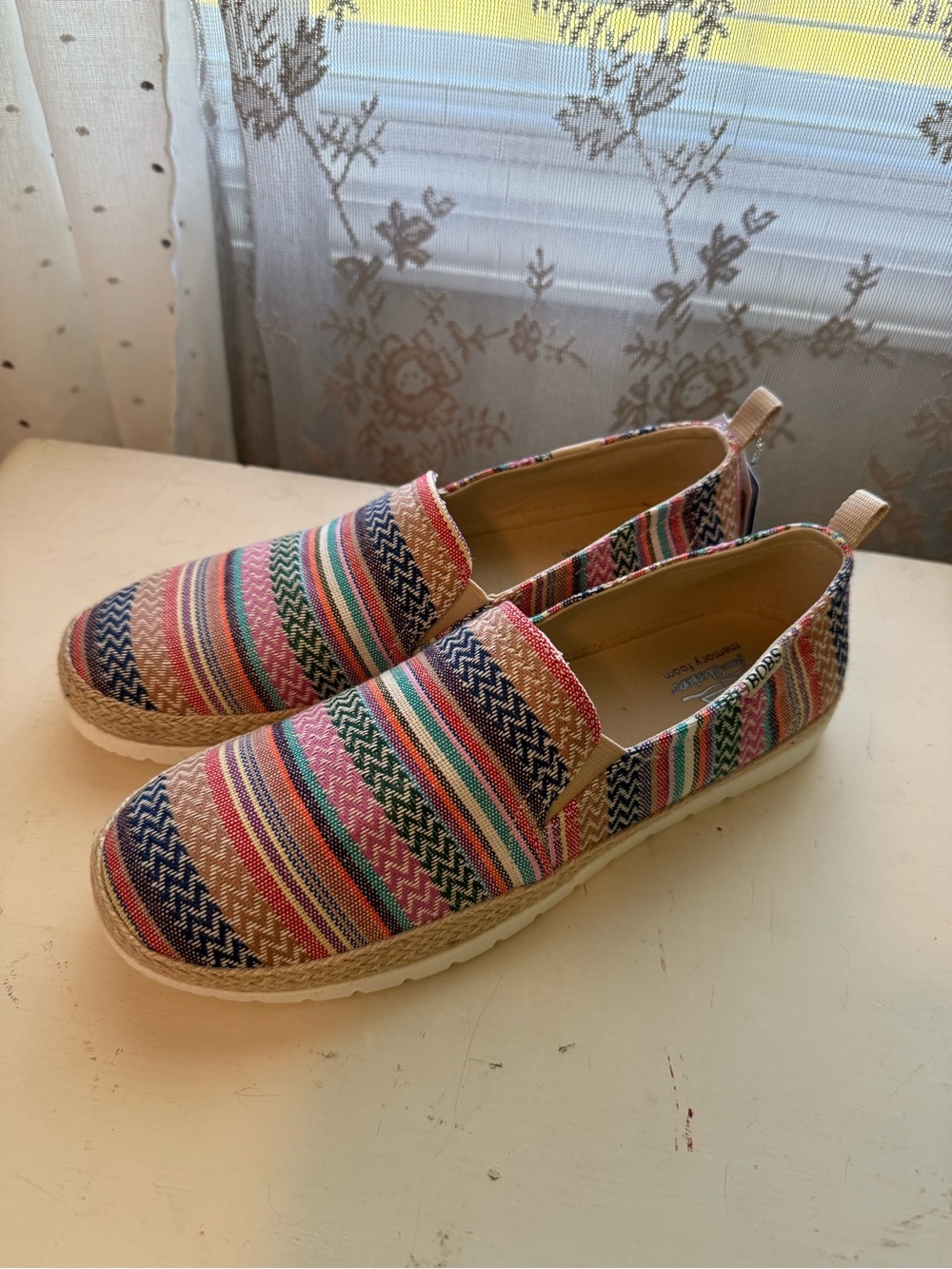 Skechers BOBS Multicolor Woven Slip-On Shoes